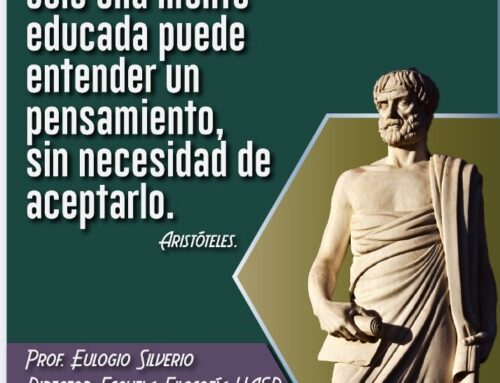 Solo una mente educada puede entender un pensamiento diferente al suyo